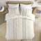 Edge Collections - 36" x 20" - White - Imani King Printed Chenille Duvet Set - 1 Set